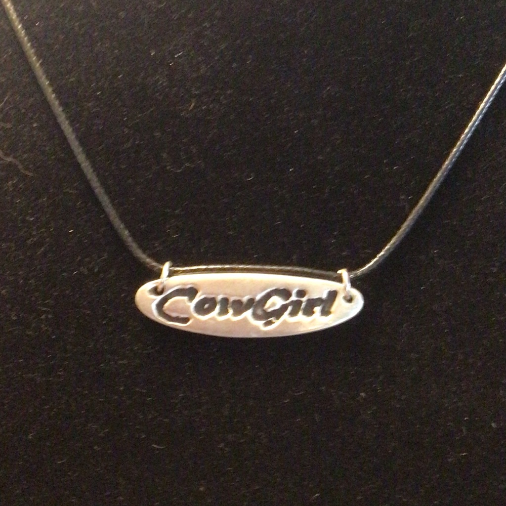 925 Cowgirl Black And Silver Necklace